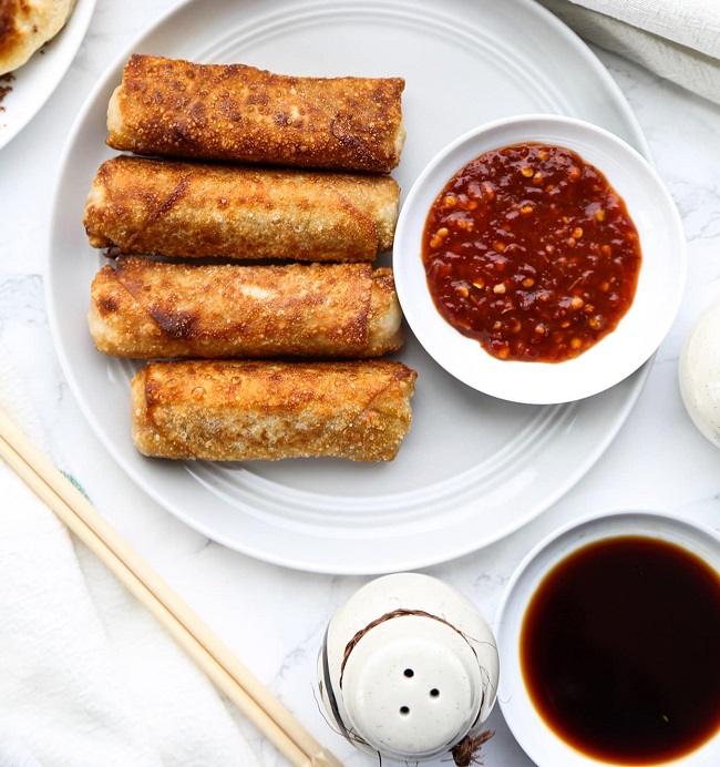 Egg Rolls with Sauces