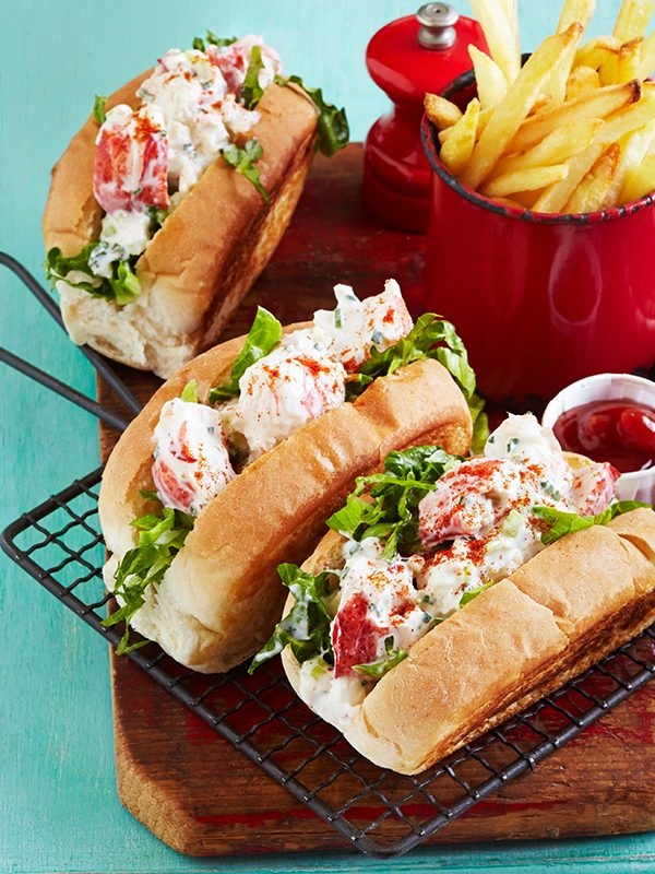 lobster rolls with French fries
