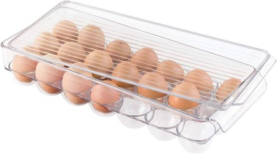 Egg Storage Container for Refrigerator, Vtopmart 2 PACK Egg Holder